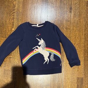 Joules Navy Unicorn Rainbow Sweatshirt